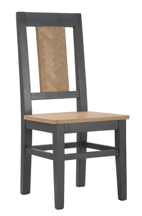 prezzo Set mit 2 Stühlen 44 x 44 x 96 cm aus braunem und grauem Malé-Tannenholz