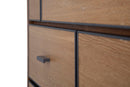 Comò Malé105x38x82 cm Legno di Abete e Impiallacciatura di frassino e MDF e in Ferro Marrone e Grigio-5