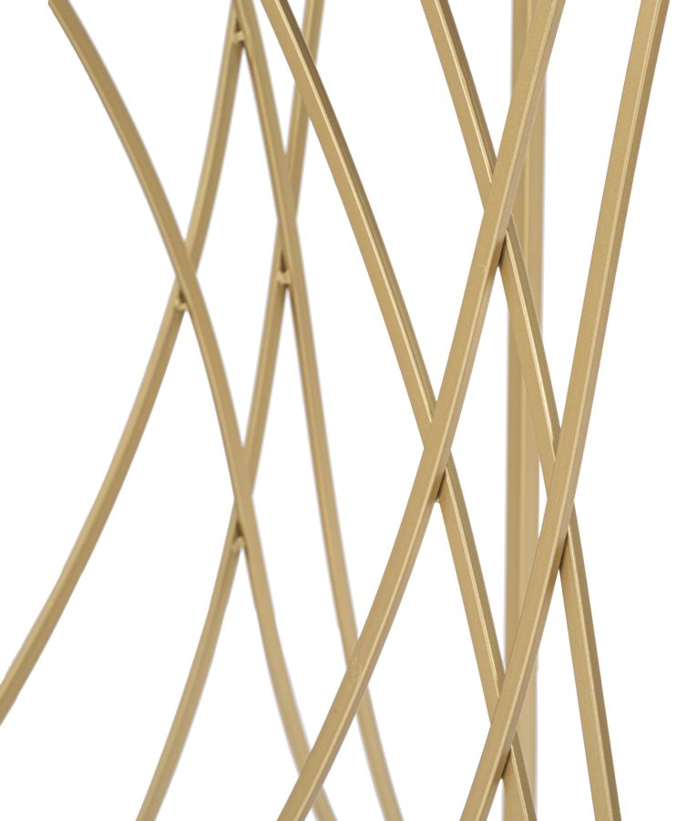 Console Exy 120x40x80 cm in Ferro e Specchio Oro e Argento-4