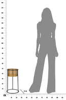 Porta Vasi Simply Ø25x50 cm in Ferro Oro e Nero-7