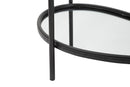 Tavolinetto Maycos 53,3x36,8x58,4 cm in Ferro e Specchio Nero-5