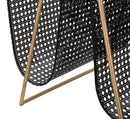 Porta Giornali Double 31x40x42,5 cm in Ferro Nero e Oro-5