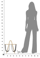 Porta Giornali Double 31x40x42,5 cm in Ferro Nero e Oro-7