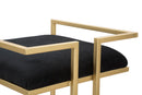 Sgabello Bar Obix 42x42x81 cm in Ferro e MDF e Spugna e Poliestere Oro e Nero-7