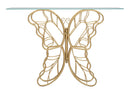 Console Butterfly 110x40x76 cm in Ferro e Vetro Oro-7