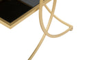 Tavolinetto Double 45x45x55 cm in Ferro MDF e Specchio Oro e Nero-5