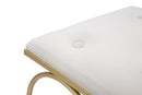 Sgabello Heart Crema 50x37,5x51,5 cm in Ferro e MDF e Spugna e Poliestere Oro e Rosa-5