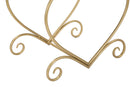 Sgabello Heart Crema 50x37,5x51,5 cm in Ferro e MDF e Spugna e Poliestere Oro e Rosa-6