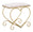 Pink Heart Hocker 50x37,5x51,5 cm aus Eisen und MDF und Schwamm und Gold und cremefarbenem Polyester