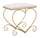 Pink Heart Hocker 50x37,5x51,5 cm aus Eisen und MDF und Schwamm und Gold und cremefarbenem Polyester