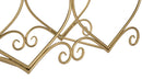 Panca Heart Crema 105x37,5x51,5 cm in Ferro e MDF e Spugna e Poliestere Oro e Rosa-4