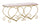 Rosa Herzbank 105x37,5x51,5 cm aus Eisen und MDF und Schwamm und Gold und rosa Polyester
