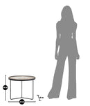 Tavolo da Caffé World Ø50x37 cm MDF e in Ferro Multicolor-7