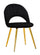 Set mit 2 gepolsterten Stühlen 52 x 48 x 78 cm in schwarzem und goldenem Flex-Samtstoff