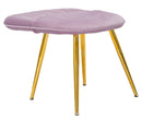 Set 2 Sedie Imbottite 52x48x78 cm in Tessuto Velluto Flex Rosa e Oro-8