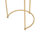 Tavolinetti Glam Simply Coppia Ø44,5x63-34,5x56,5 cm in Ferro e Vetro Oro-3