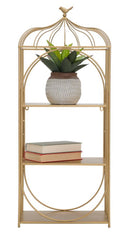 Gabbietta da Muro con Mensole 38x22x92 cm in Ferro Oro-6