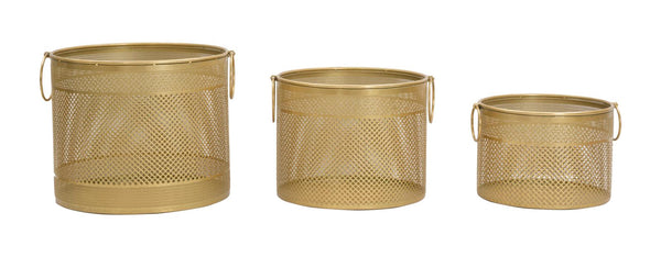 Topflappenkäfig Tris Ø40x34-35x28-30x22 cm in Iron Gold und Multicolor acquista