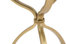 Tavolinetto Glam Tridh Ø32,5x55 cm in Ferro MDF e Vetro Oro e Multicolor-5