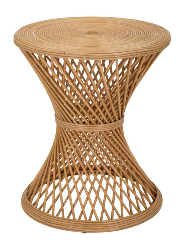Niedriger Couchtisch Ø48x56 cm aus Rattan acquista