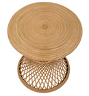 Tavolino Basso Ø48x56 cm in Rattan-2