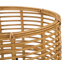 Set 2 Portavasi Ø38x90-33x60 cm in Metallo e Rattan-3