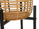 Set 2 Portavasi Ø38x90-33x60 cm in Metallo e Rattan-4