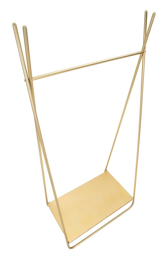 Appendiabiti 63,5x40,5x142 cm con Ripiano in Metallo-4