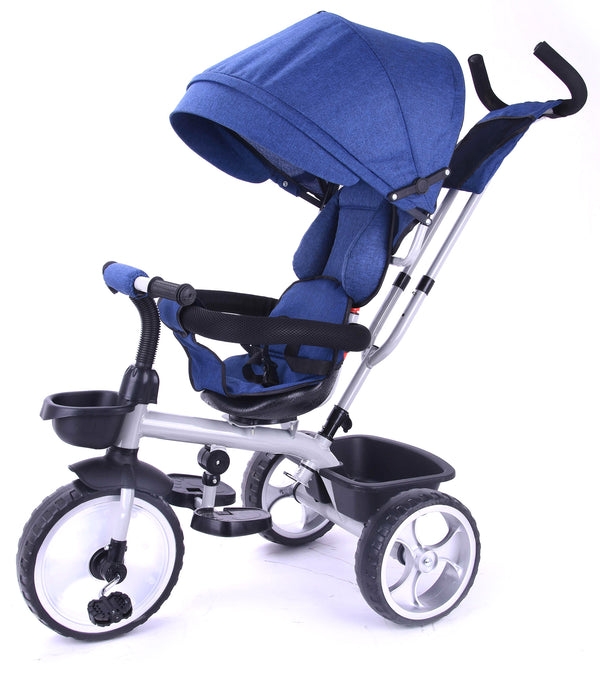 Dreirad-Kinderwagen mit umkehrbarem Kindersitz Blau prezzo