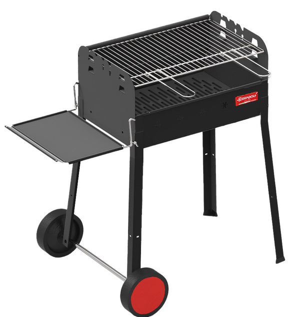 Holzkohlegrill Holzkohle mit Rädern und Ablage 70x41x80 cm Ferraboli Iseo sconto