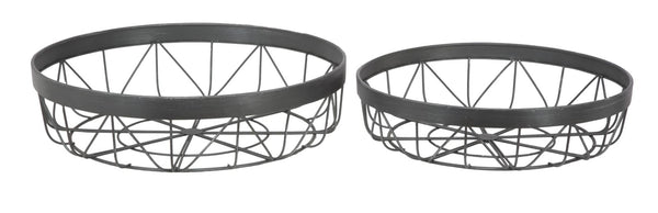 acquista Empty Pockets Raw Set 2 Stück Ø35,5x9,5 - Ø30,5x8 cm in Black Iron