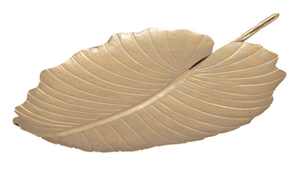 Leere Taschen Leaf Glam 23x2x35,5 cm in Iron Gold prezzo