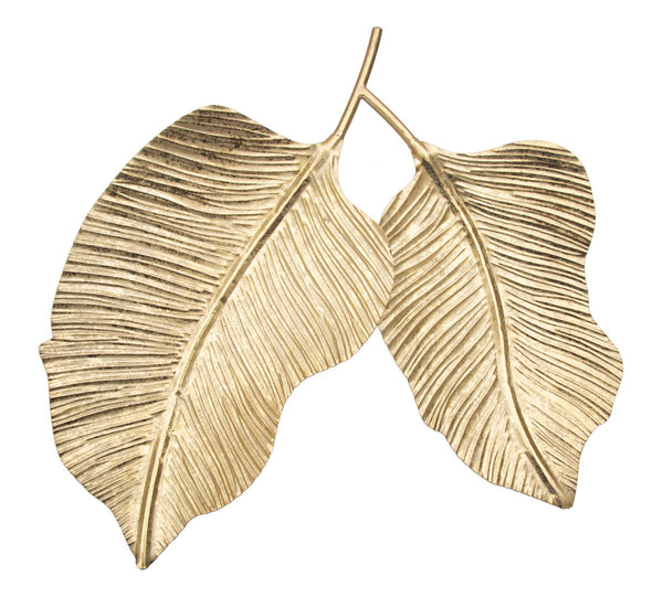 Double Leaf Empty Pockets 38x3x39 cm in Iron Gold prezzo