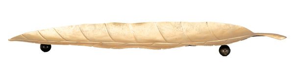 sconto Leere Taschen Foglia Long 38x3x11 cm in Gold Iron