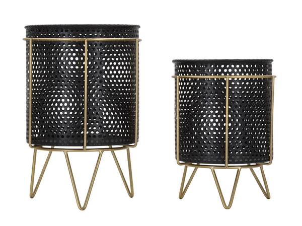 Fashion Pair Topflappen Ø19,5x28-17x23 cm in Schwarz und Goldeisen online