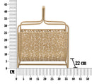 Porta Giornali Glam Rose 37x22x44,5 cm in Ferro Oro-7