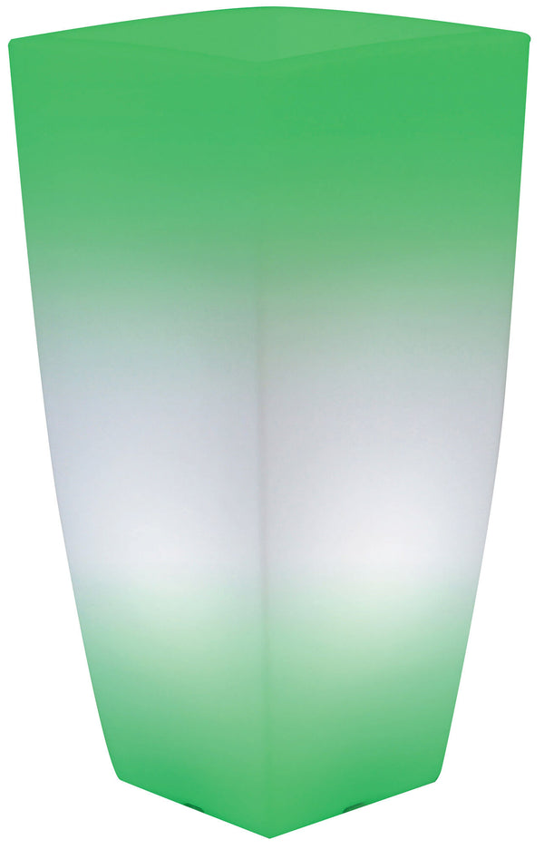 acquista Quadratische Leuchtvase 33x33x70 cm Bauer Home Light Ice und Green