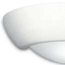 Applique Ceramica Lampada Verniciabile Diffusore Doppia Emissione di Luce E27 Intec 166/00100-2