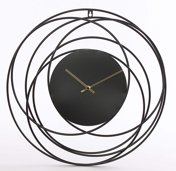 Orologio da Parete Ø50 cm in Mdf e Metallo Nero online