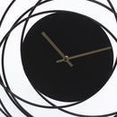 Orologio da Parete Ø50 cm in Mdf e Metallo Nero-2