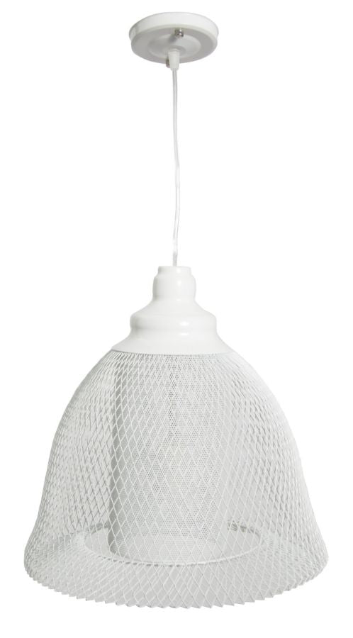 Paralume da Soffitto Net Ø31x33 cm Metallo Bianco-1
