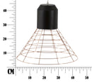 Lampadario Net Ø45x42 cm Metallo Nero e Rame-6