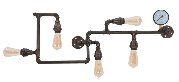 Manhattan Wandlampe 5 Lichter 100x8x34 cm in Eisen prezzo