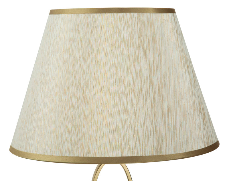 Lampada da Tavolo Glam Flush Ø30x58 cm in Ferro e Poliestere Oro e Crema-5