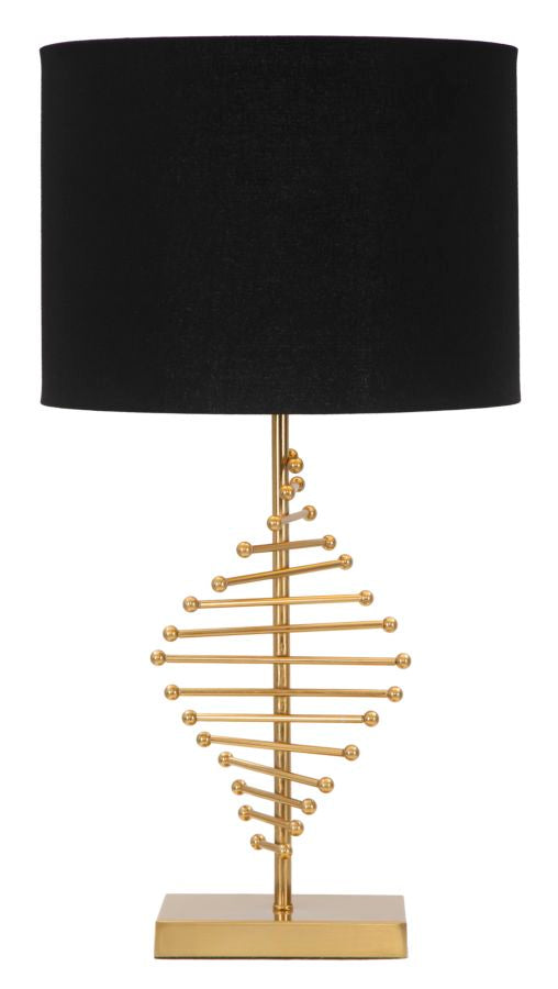 Glam Sticky Ø34x65 cm Tischlampe aus schwarzem und goldenem Kunststoff und Polyester-Eisen prezzo
