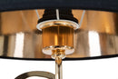 Lampada da Tavolo Glam Harts Ø30x54,5 cm in Ferro e Tessuto Nero e Oro-2