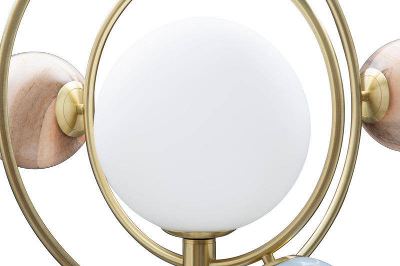 Lampada da Terra Universo 80x50x195 cm in Ferro e Vetro-2