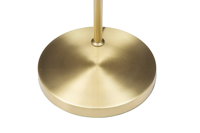 Lampada da Terra Glamy 25x36x179 cm in Ferro e Vetro Bianco e Oro-3