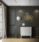 Lampada da Terra Glamy 25x36x179 cm in Ferro e Vetro Bianco e Oro-7