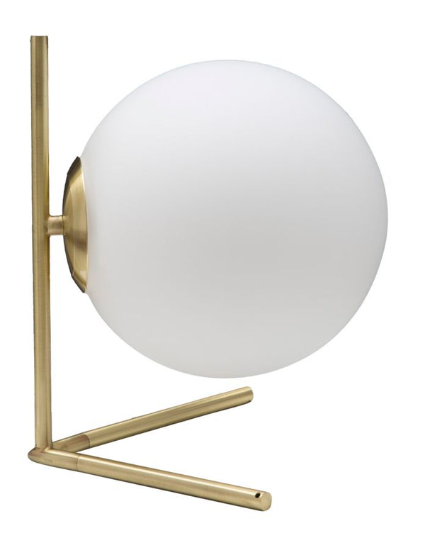 acquista Glamy Low Tischlampe 25x25x27 cm aus Eisen und weißem und goldenem Glas